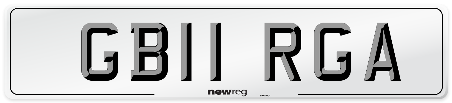 GB11 RGA Number Plate from New Reg